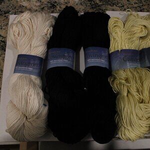 5 HANKS OF PLYMOUTH YARN COVINGTON 100% MERCERED COTTON